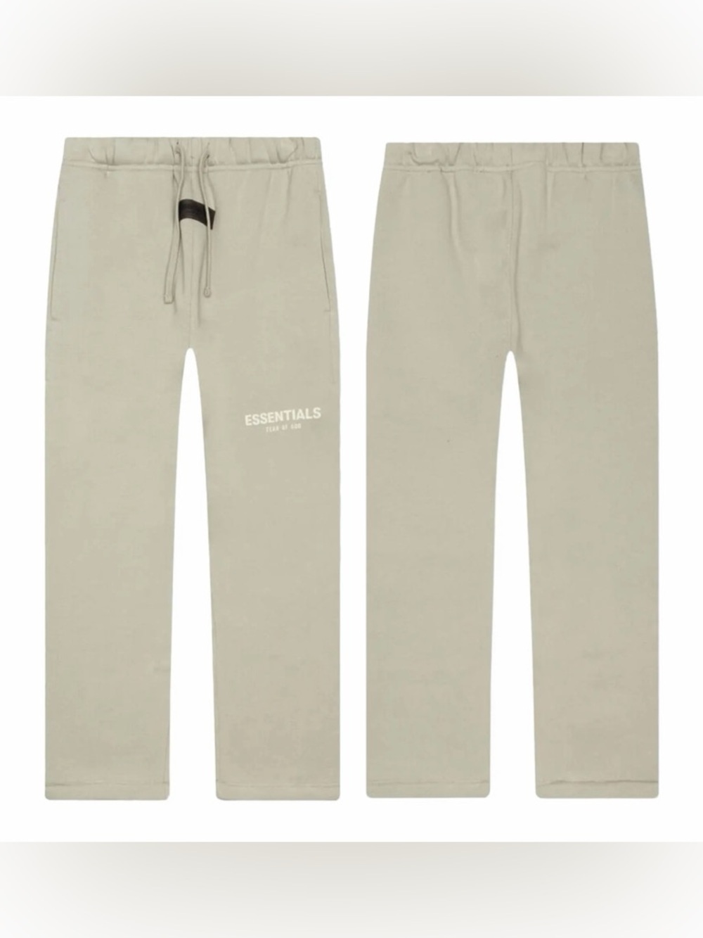 Fear of God Essential fleece Sweatpants color eggshell, straight leg sz S Unisex